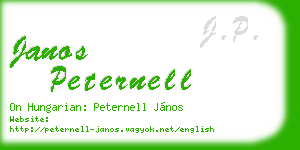 janos peternell business card